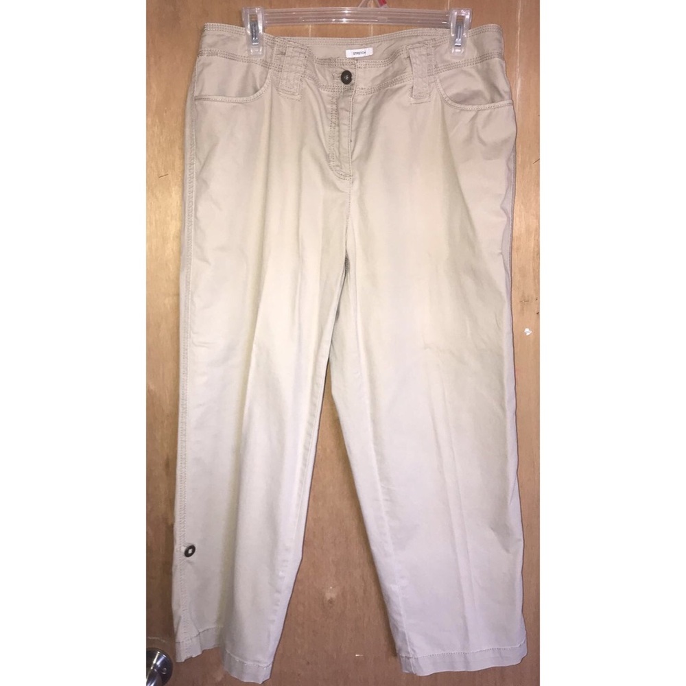 Tan stretch capris